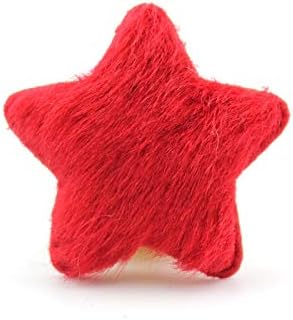 Patches 24Pcs Plush Star Shape Patches Padded Appliques for Crafts Hair Clip DIY Handmade Headwear Clothes Decoration 4.5cm Clothing Repair Decoration Patches(Green)