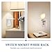 Cabilock Electric Outlet Extender Shelf Socket Storage Rack White for Bathroom Kitchen