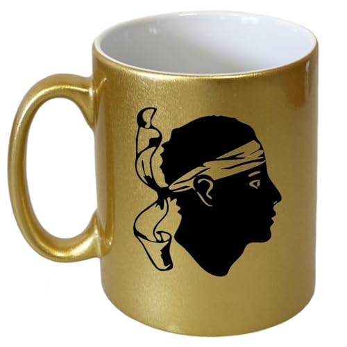 Cbkreation Tasse dorée en céramique Corse