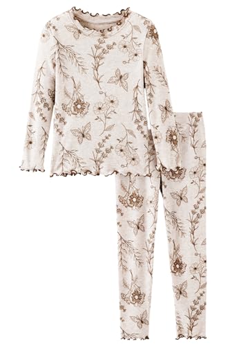 PATPAT Kids Pajama Set,Snug Fit Pjs with Soft Tencel Lyocell Wool Blend, All-Season Comfort, Ages 2-12 Years