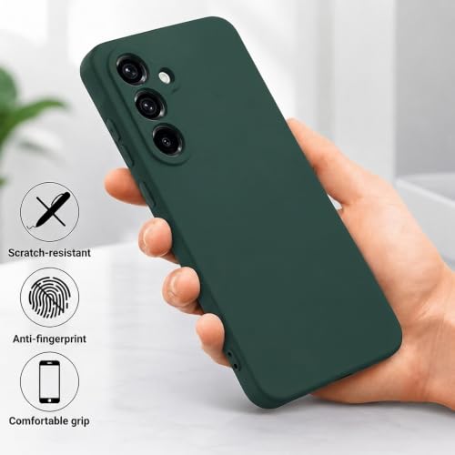 Image of Back Cover Compatible with Samsung Galaxy S26 Plus 5G | Full Camera Protection | Premium Liquid Silicon Case | Flexible Bumper Case for Samsung Galaxy S26 Plus 5G (Green)