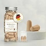 Ohrstöpsel Wolkenglanz 120 St. zum Schlafen, Schnarchen, Reisen, Lernen und Arbeiten Geräuschunterdrückung SNR 38 dB Super Weich PU-Schaum für Seitenschläfer Beige Unauffällig, Schadstofffrei, Bequem