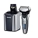 Panasonic ES-LT7N-S Arc 3-Blade Electric Shaver System with Premium Automatic Clean and Charge Station, Active Shave Sensor Technology, Wet or Dry Operation