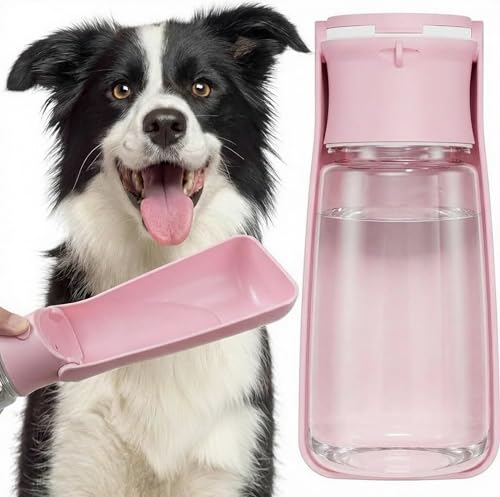 Foldable Dog Water Bottle 19oz – BPA-Free Plastic