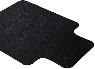 Office Chair Mat for Hardwood and Tile Floor with Lip, Black, Anti-Slip, Non-Curve