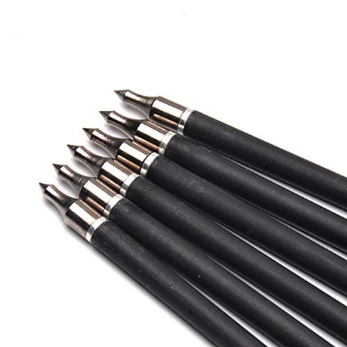Muhubaih 6PCS 30" Archery Fiberglass Shaft Arrows 7.8mm F Compound Bow Hunting - Thumbnail 4