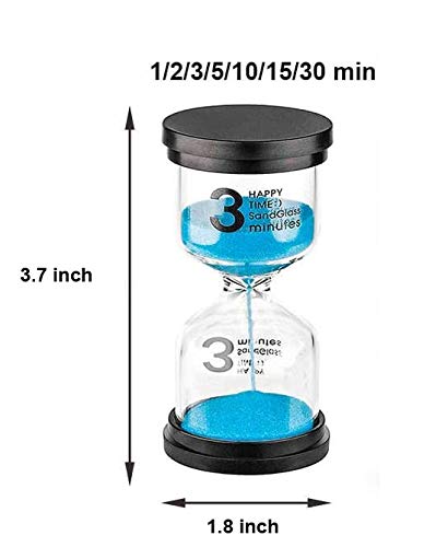 Suliao Hourglass 15 Minute Sand Timer: Unbreakable & Waterproof Plastic Sand Clock 15 Min, Large Blue Sand Watch,Reloj De Arena, Hour Glass Colorful Sandglass For Kids, Games, Kitchen, Decor #TOP6