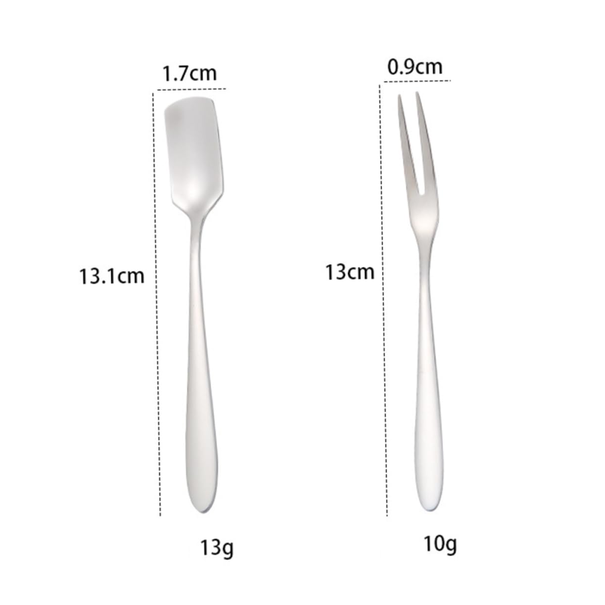 GRIRIW Sturdy Square Spoon Long Handle Stainless Steel for Soup Iced Tea Dishwasher Safe
