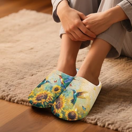 Howilath Plush Slippers for Women with Flannel Upper Non-Slip Closed Toe Plush Slippers for Indoor Outdoor4