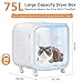 Petsuper 75L Large Automatic Pet Dryer Box for Cats & Small Dogs - App-Controlled, Ultra-Quiet Hands-Free Drying with Smart Safe Temperature & Overheat Protection - Ideal for Multi-Pet Homes