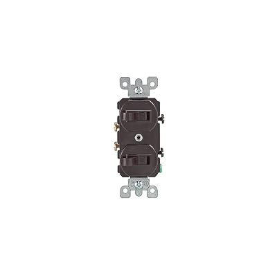 Leviton S00-05224-02S Decora Duplex Double Combination Switch, 120/277 Vac, 15 A, 1 P, No Size, No Color