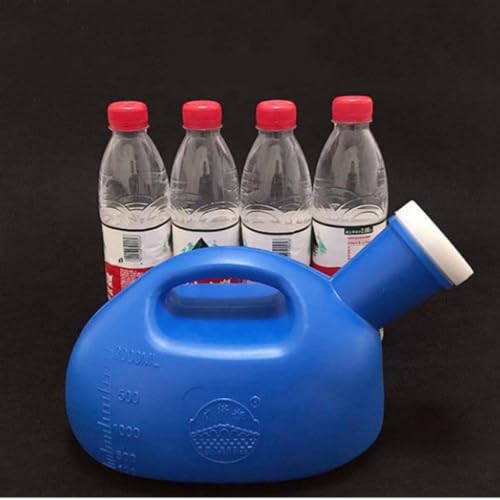 YUMSUM 2000ML Male Urinal Portable Mens Potty Pee Bottle Collector Travel Toliet (Blue)