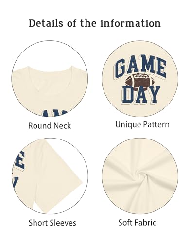 Image of Football Shirts for Women Game Day T Shirts Football Outfits