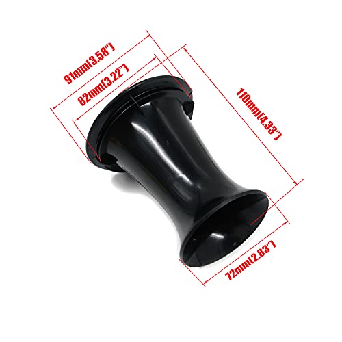 Quluxe 4.3 Inch Black Flared Port Tube Kit, Speaker Port Subwoofer, Sound Guide Tube, Bass Reflex Tube (Pack Of 4) #TOP1