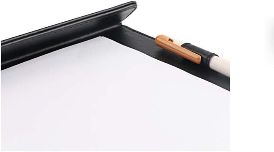 PIAOLING A4PUレザー磁気クリップクリップボードボードフォルダー多機能事務用品フォルダーホルダー付きペンホルダー (Col