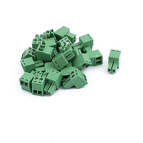 sourcingmap 20Pcs 300V KF2EDGK 3.5mm Pitch 2-Pin PCB Screw Terminal Block Connector