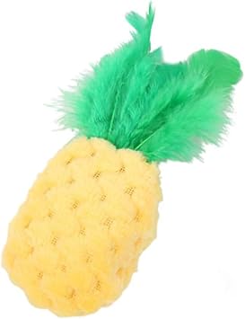 Yellow Pineapple Shape Cat Chew Toy - Cat Catnip Molar Toys Teeth Cleaning Toy Pet Bite Resistant Pet Supplies,Fun Toy for Cats Exercise Interactive Toys Plush Playing Toy for Cats Catnip Toys