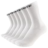 PASTE ® 3 Paar Performance Fußball Socken Weiß (Gr. 42-44) - Fussball-Socken für Damen & Herren - Anti-Rutsch Fußballsocken - Sport-Socken atmungsaktiv - Football Grip Socks für Männer & Frauen