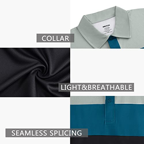 Mens Short Sleeve Golf Polo Shirts Dry Fit Moisture Wicking Performance Casual Sports Polo Shirts for Men4