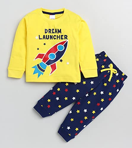 Image of BABA AND BABY Long Sleeves Round Neck T-Shirt and Pant Set for Baby Boys