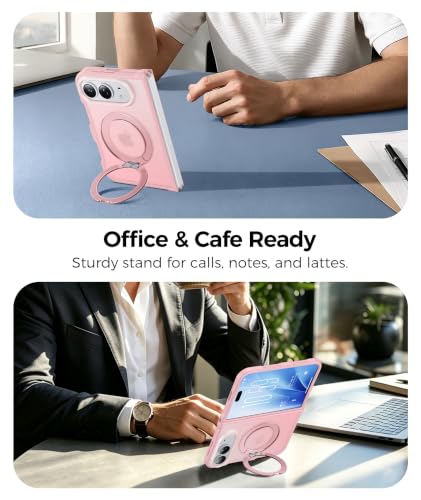Image of FNTCASE for Phone Ultra /Phone fold Case with 360 Spin Magnetic Stand Pink