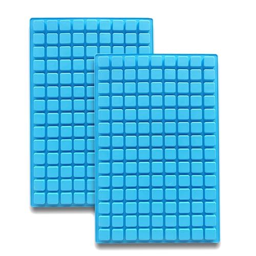 DIFENLUN Silicone Candy Molds, 2 Pack 126-Cavity Mini Square Chocolate Molds for Gummy Jelly Truffles Pralines Caramels, Ice Cube Tray Molds…