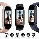 Drumstone 𝟏𝟓 𝐘𝐞𝐚𝐫𝐬 𝐆𝐮𝐚𝐫𝐚𝐧𝐭𝐞𝐞 M7 Smart Band Fitness Tracker with Heart Rate, Blood Pressure & Sleep Monitor | IPX7 Waterproof Activity Tracker with Step Counter, USB Charging & Alerts gallery image