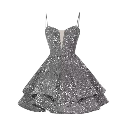 Robe de soirée courte paillettes pour femme chic et brillante