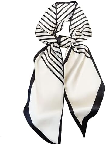 Roizsx fashion satin scarf for hair beach head wraps neck scarves for women lightweight handbag accessories