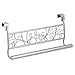 InterDesign Twigz Over-the-Cabinet Kitchen Dish Towel Bar Holder - 9", Silver