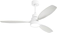 Vista 1 de Sofucor Ceiling Fan with Lights, 52 Inch Low Profile Flush Mount Mordern Wood Ceiling Fan with Remote for Indoor Farmhouse Bedroom Living Room