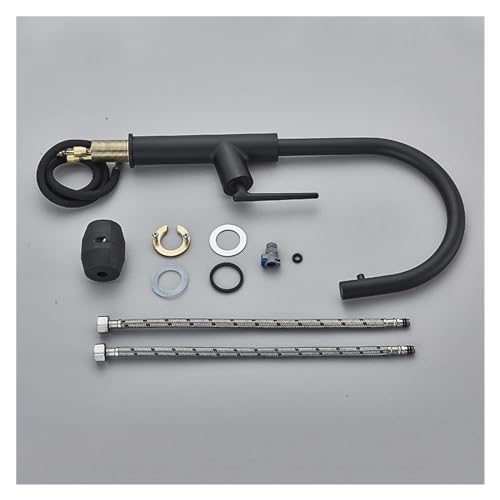 Robinet de cuisine noir moderne mitigeur douchette extractible - 7