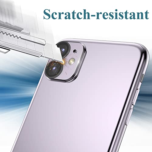 [3 Pack] Compatible For Iphone 11 & Iphone 12 Mini Camera Lens Protector, Ultra Hd Clear Tempered Glass Camera Protector, Scratch-Resistant, Case Friendly, Easy Installation, With Night Circle (Transparent) #TOP3