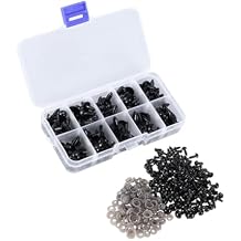 VILLFUL 2 Boxes DIY Plastic Eyes Supplies for Craft Projects Quality Safety Eyes for Doll Making Crochet for Imagination Hands Activities