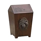 ZHANGJINYISHOP2016 Mülleimer Papierkorb Kreative Holzschwingdeckel Abfalleimer Großvolumige Haushaltseimer Recyclingbehälter Große Schwingdeckel Trash Can, 10L / 2,6 Gallonen Abfalleimer