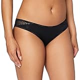 Gebogene Spitzenborten Calvin Klein Damen Bikini Taillenslip, Schwarz (Black 001), No Aplica (Herstellergröße: S)