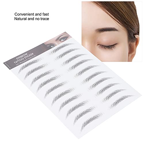 6D Eyebrow Tattoo Sticker Professional Waterproof Eyebrow Transfer Sticker Eyebrow Makeup Tool for Women and Girls (Black)(BLACK-06) - Image 3