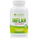 Inflam Turmeric Organic Non GMO Whole Food with Ginger 1050 mg High Absorption No Sugar,Gluten,Dairy