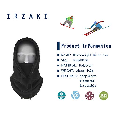 Máscara facial Balaclava para clima frio - Máscara de esqui à prova de vento - Capuz térmico pesado