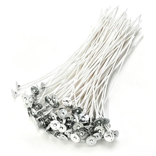 Candle Wicks Candle Wicks for Candle Making 6 Inch 100 Piece DIY Pre-Waxed Cotton Wick with Tabs