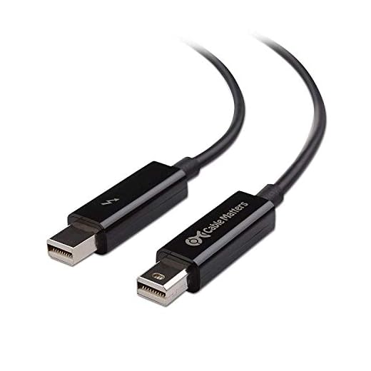 [Intel Certified] Cable Matters Thunderbolt Cable (Thunderbolt 2 Cable) in Black 6.6 Feet