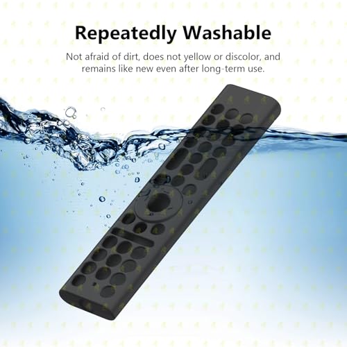 Image of RAYA Silicone Cover Compatible with 2026 Hisense TV Remote E7Q / E75Q / U7Q / A4Q / A6Q / A7Q / Q6Q Model TV Remote Protection Case (Black)