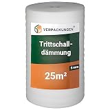 BB-Verpackungen 25 m² Trittschalldämmung 1,0 x 25 m (5 mm stark, sehr gute Schall- und Wärmedämmung) - Sets zwischen 25 m² und 250 m²