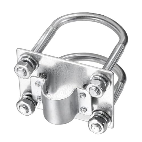 Bingfu Soporte Abrazadera Mástil Antena con Pernos en U, Abrazadera Antióxido Panel Accesorios Montaje Tubería para Antena Lora al Aire/Libre/Minero Helio/Radioaficionado/TV