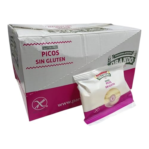 Picos de Pan Sin Gluten Artesanales Obando – Pack 25 x 20 g – Panadería Tradicional – Crujientes – Formato Individual – Envío 24 h
