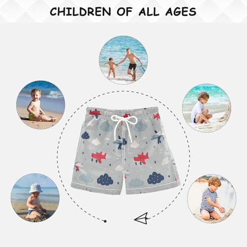 Dussdil Boy's Board Shorts Swim Trunks for Boy Kids Toddler Beach Swimwear Bottom Short Pants 2T-XL4