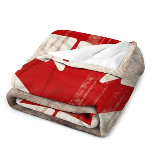 Couverture flanelle douce imprimée Canada rétro le cadeau idéal pour le camping - 4