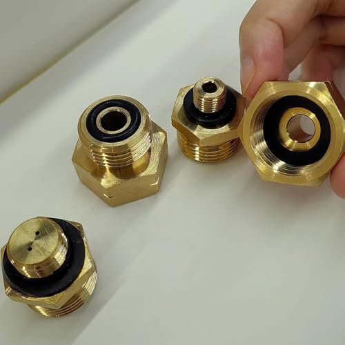 Adapter für Gasanschluss 4 Stück Gasflaschenadapter - Set für das Ausland der EU, Propangasflaschen Adapter Set für deutsche Druckregler, für den