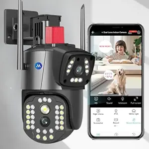 Maizic Smarthome 6 MP WiFi Camera Outdoor/Indoor with bidirectional Voice, Intelligent Alarm, Smart surviellance, Motion and Human Detection (White Outdoor)