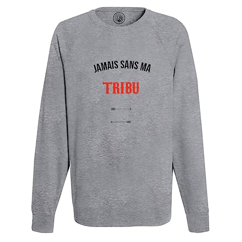 Sweatshirt Homme Jamais sans Ma Tribu - Arc et Flèche Coton